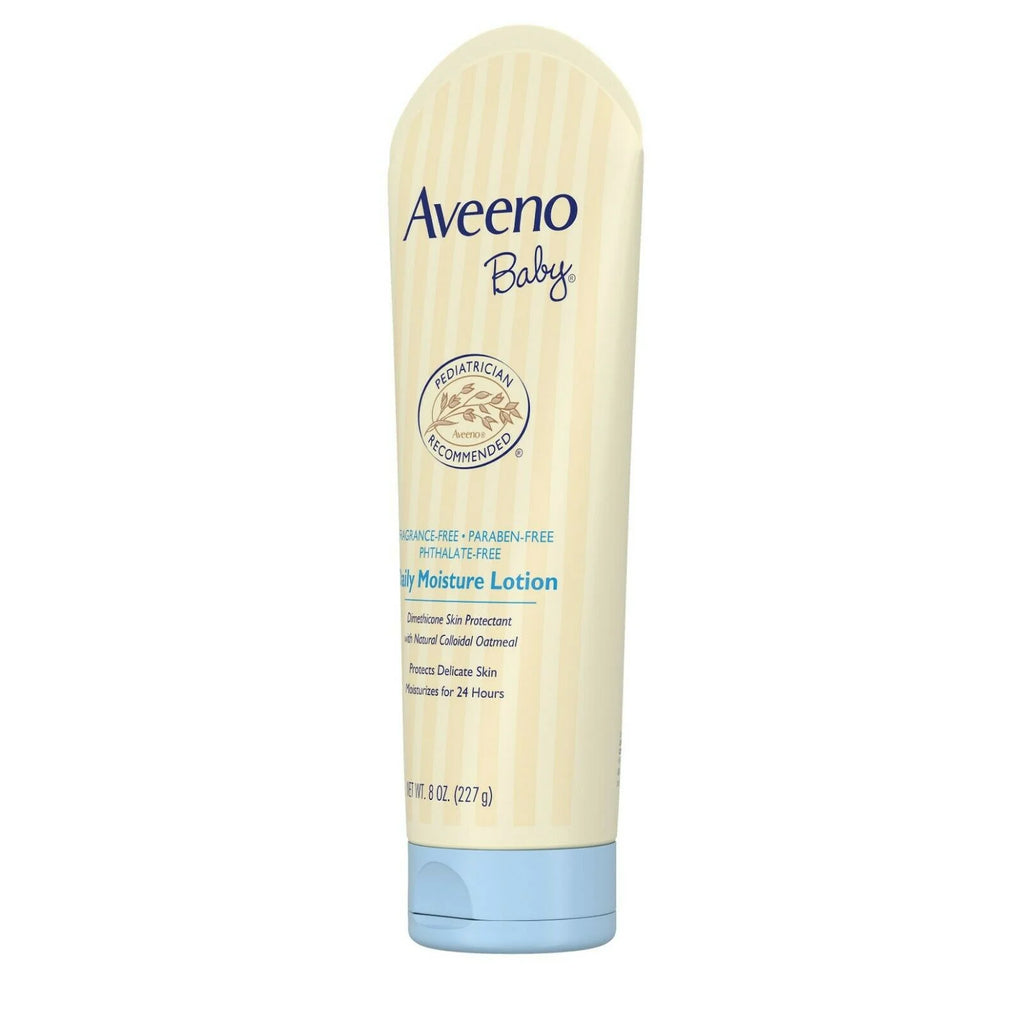 Aveeno Baby Daily Moisture Lotion with Natural Colloidal Oatmeal & Dimethicone Fragrance-Free 8 oz