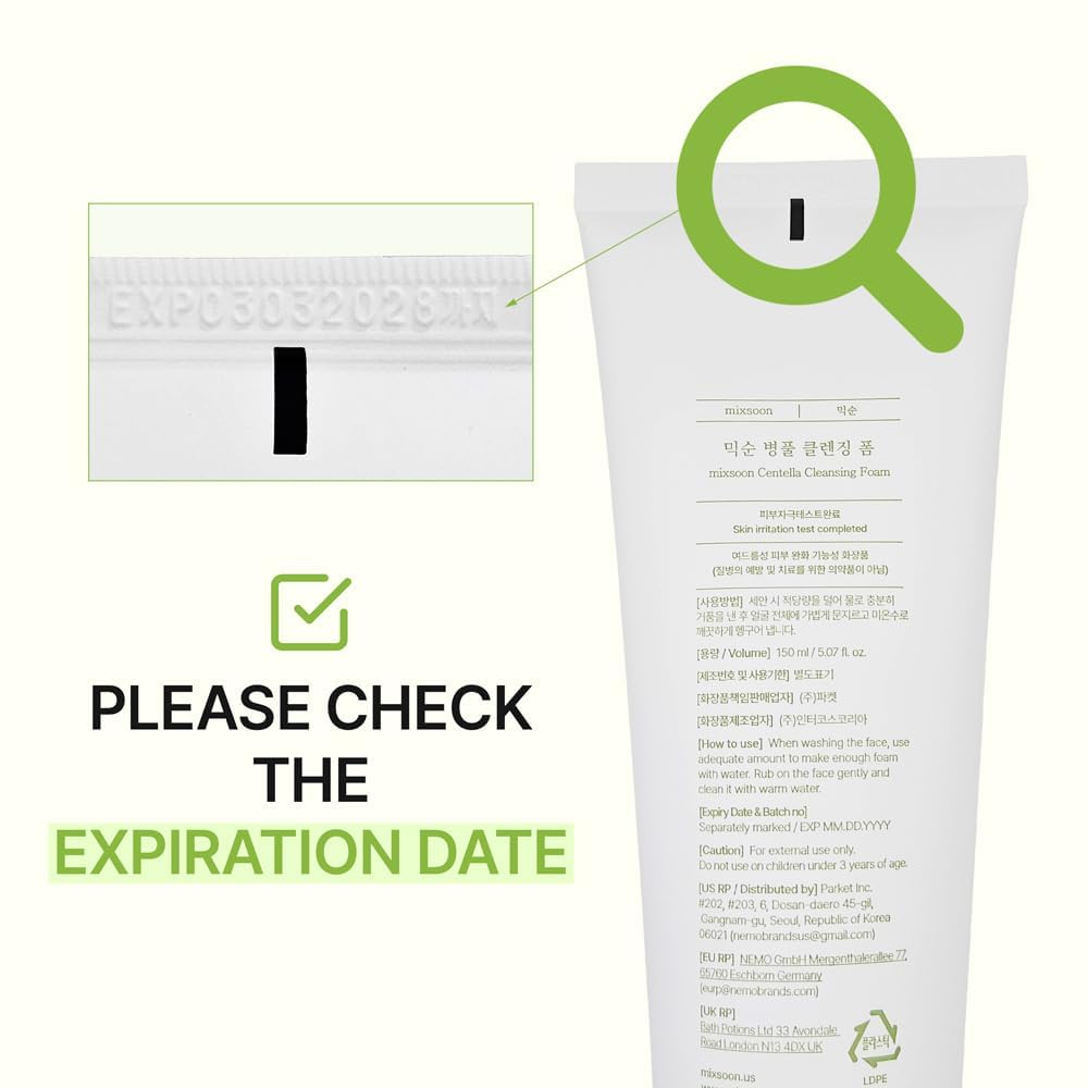 mixsoon Centella Cleansing Foam 5.07 fl oz/ 150mlLow pH cleansing foam for soothing and moisturization
