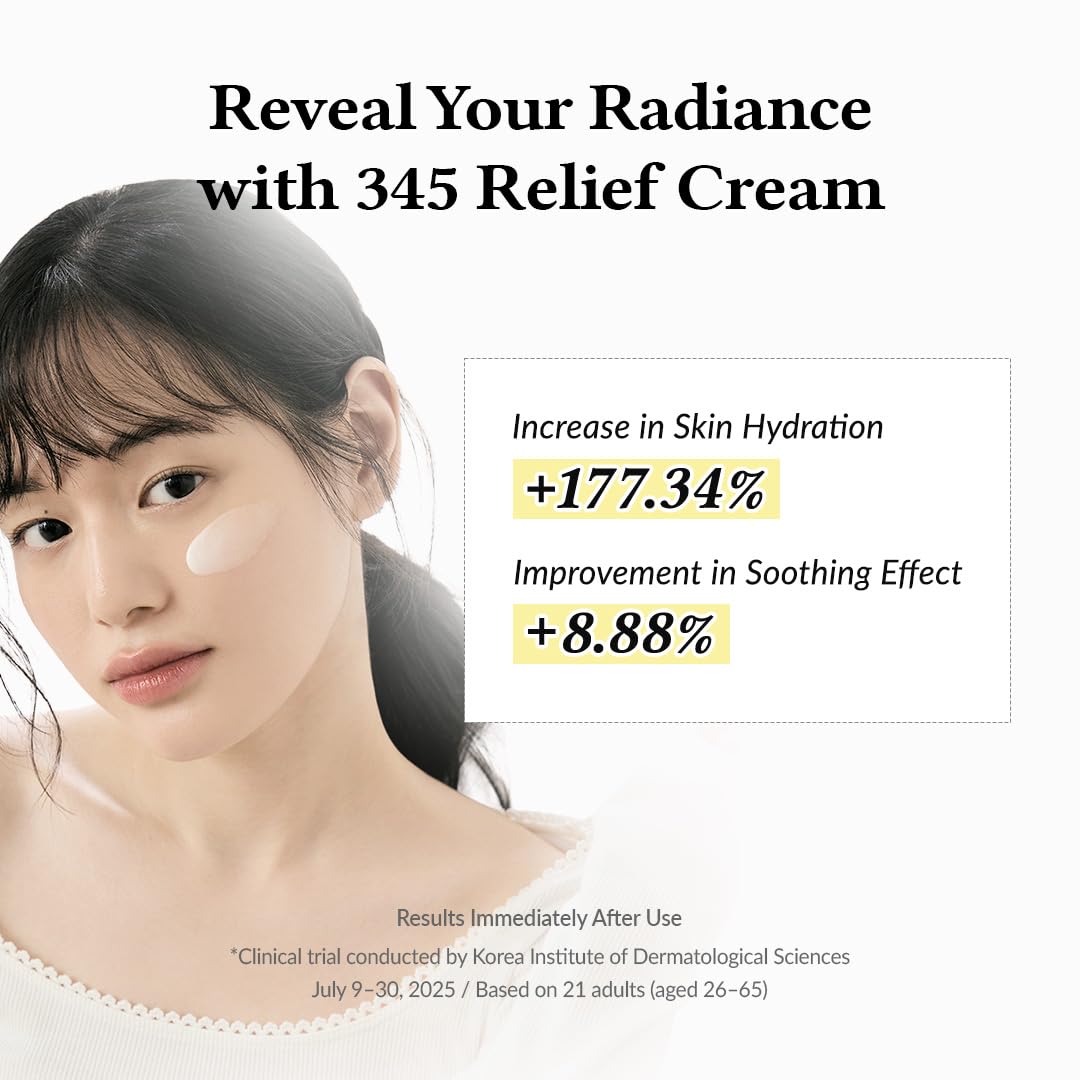 Dr.Althea 345 Relief Cream | Daily Face Moisturizer | Blemish Relief Care | Soothing Recovery & Moisture with Niacinamide Panthenol | Korean Vegan Skin Care for All Skin Types | 1.7 Fl Oz (Pack of 2) he