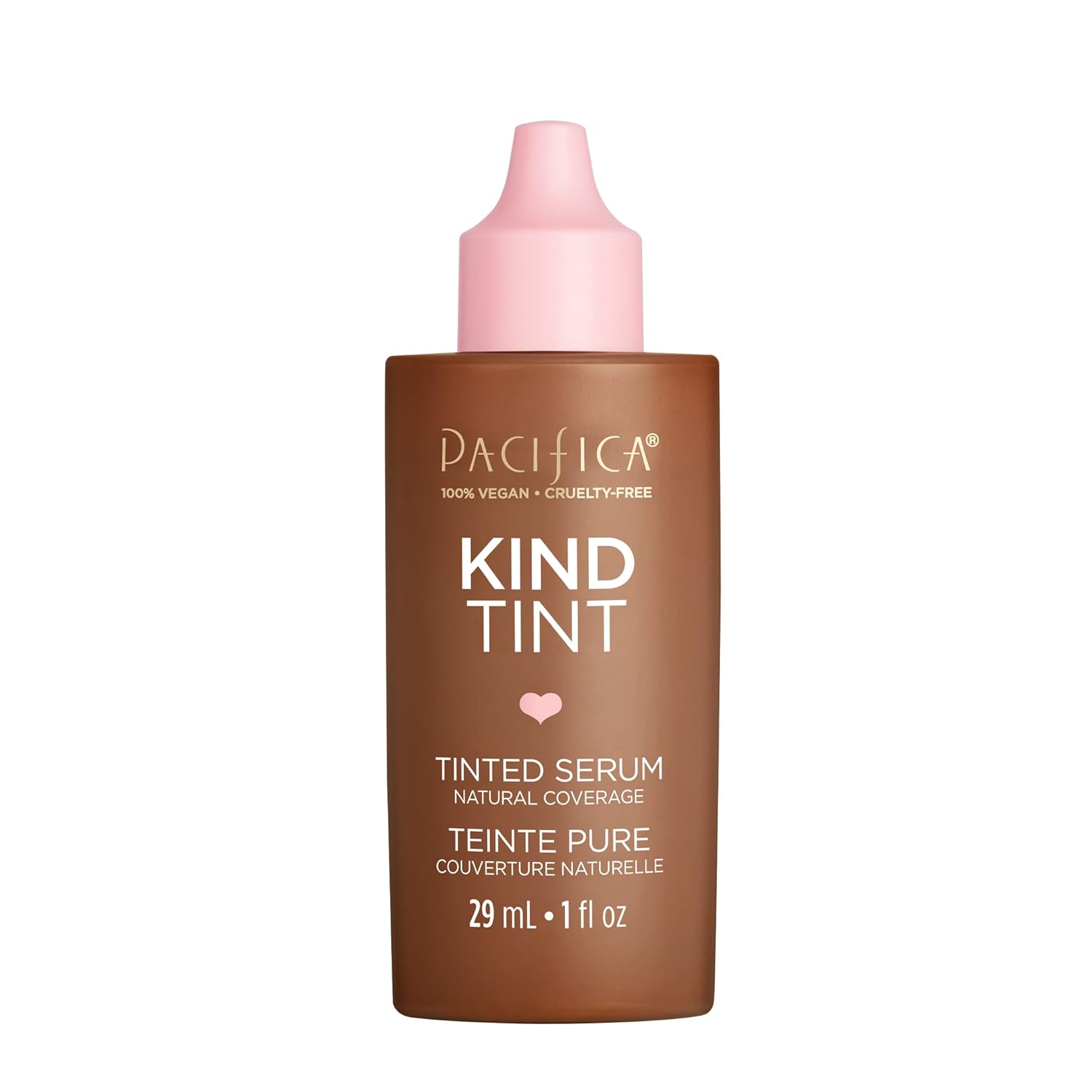 Pacifica Tinted Moisturizer – Kind Tint Serum Lightweight Hydrating Foundation with Vegan Collagen & Hyaluronic Acid for Dewy Glow Buildable Coverage Vegan 1 fl oz (Shade 02)