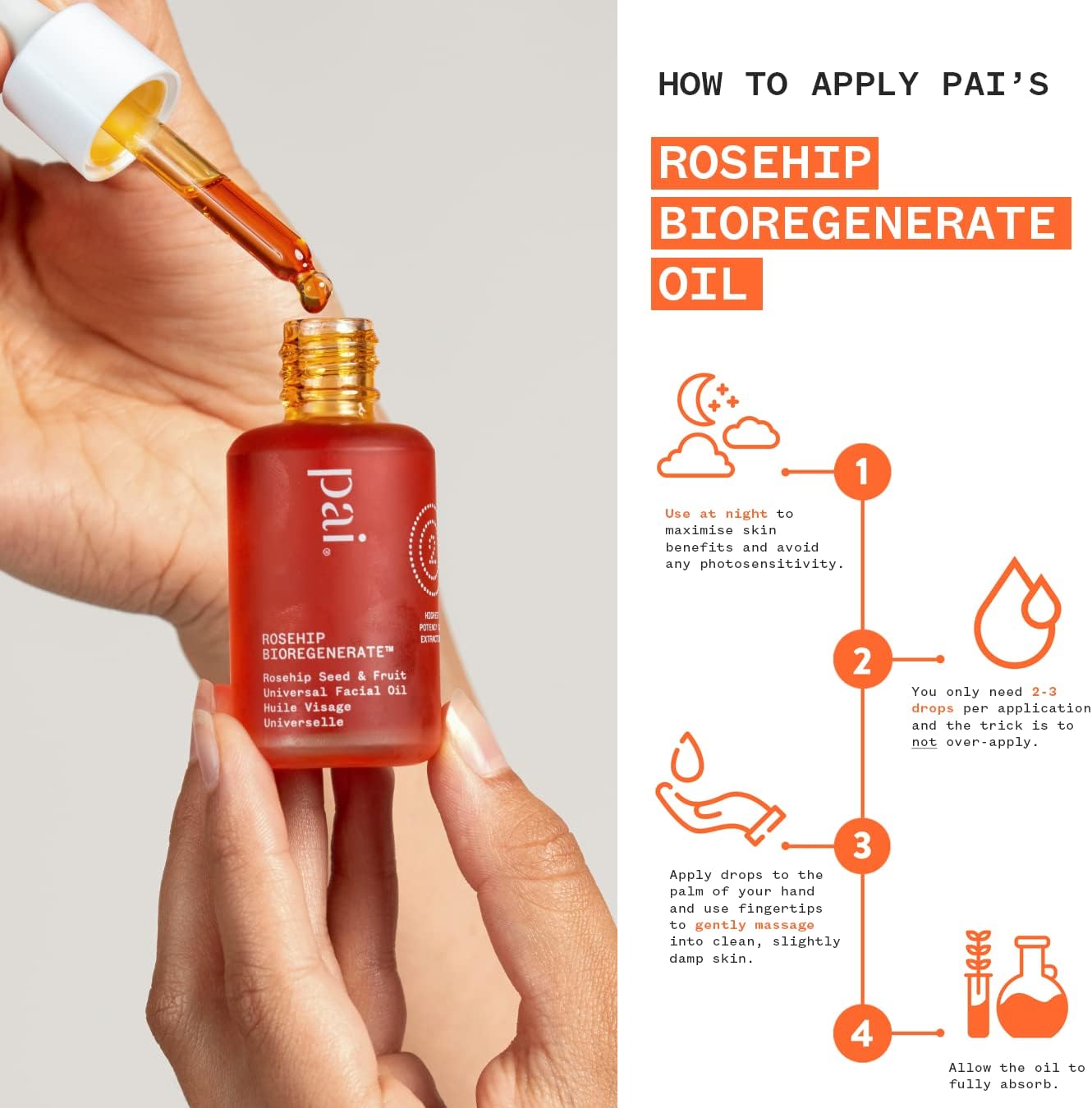 PAI SKINCARE - Organic Rosehip BioRegenerate Universal Facial Oil | Natural Vegan Sensitive Skincare (1 fl oz | 30 mL)