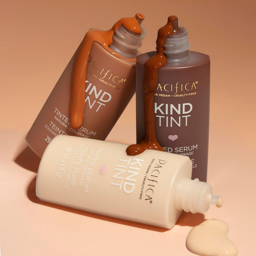 Pacifica Tinted Moisturizer – Kind Tint Serum Lightweight Hydrating Foundation with Vegan Collagen & Hyaluronic Acid for Dewy Glow Buildable Coverage Vegan 1 fl oz (Shade 02)