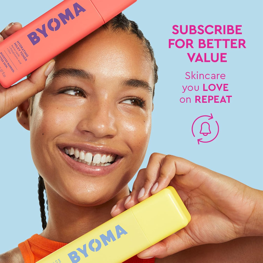BYOMA So Hydrating Set - Barrier Repair Skincare Set - Creamy Jelly Cleanser Hydrating Face Serum & Ceramide Face Moisturizer for Dry Skin - Anti Wrinkle Alcohol Free Skin Care - 30ml 15ml 15ml