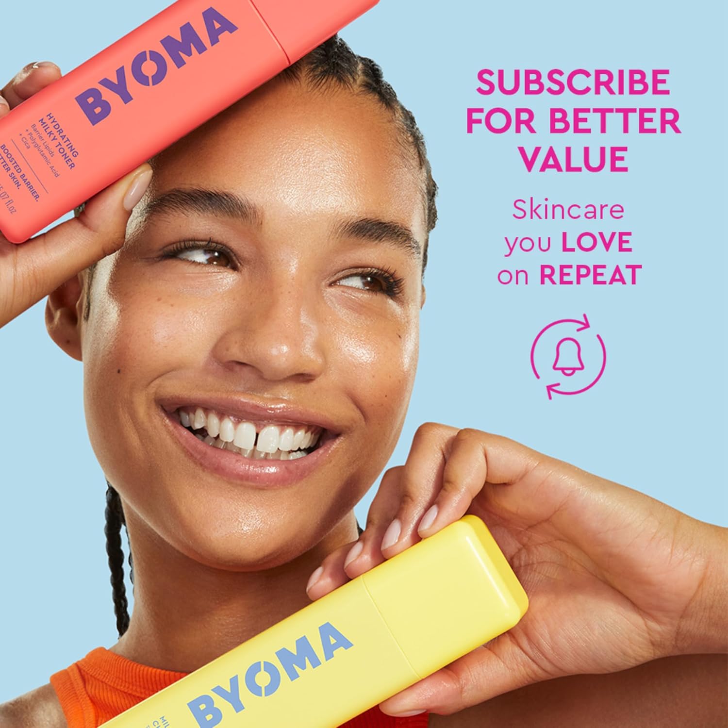 BYOMA So Hydrating Set - Barrier Repair Skincare Set - Creamy Jelly Cleanser Hydrating Face Serum & Ceramide Face Moisturizer for Dry Skin - Anti Wrinkle Alcohol Free Skin Care - 30ml 15ml 15ml