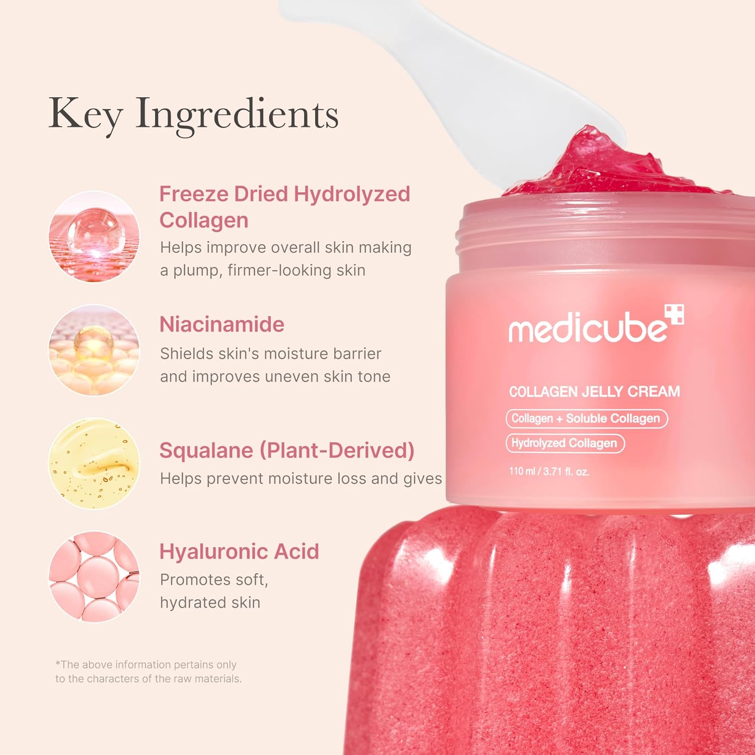 Medicube Collagen Jelly Cream- Niacinamide & Freeze-Dried Hydrolyzed Collagen - Boosts skins barrier hydration and gives 24h Glow & Lifted Look - No artificial color Korean skincare (3.71 fl.oz.)