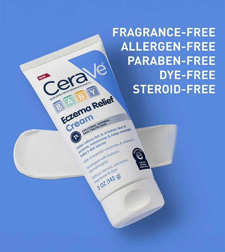 CeraVe Baby Cream | Gentle Moisturizing Cream with Ceramides | Fragrance Paraben Dye & Phthalates Free | Rich & Non-Greasy Feel | Gentle Baby Skin Care | 8 Ounce