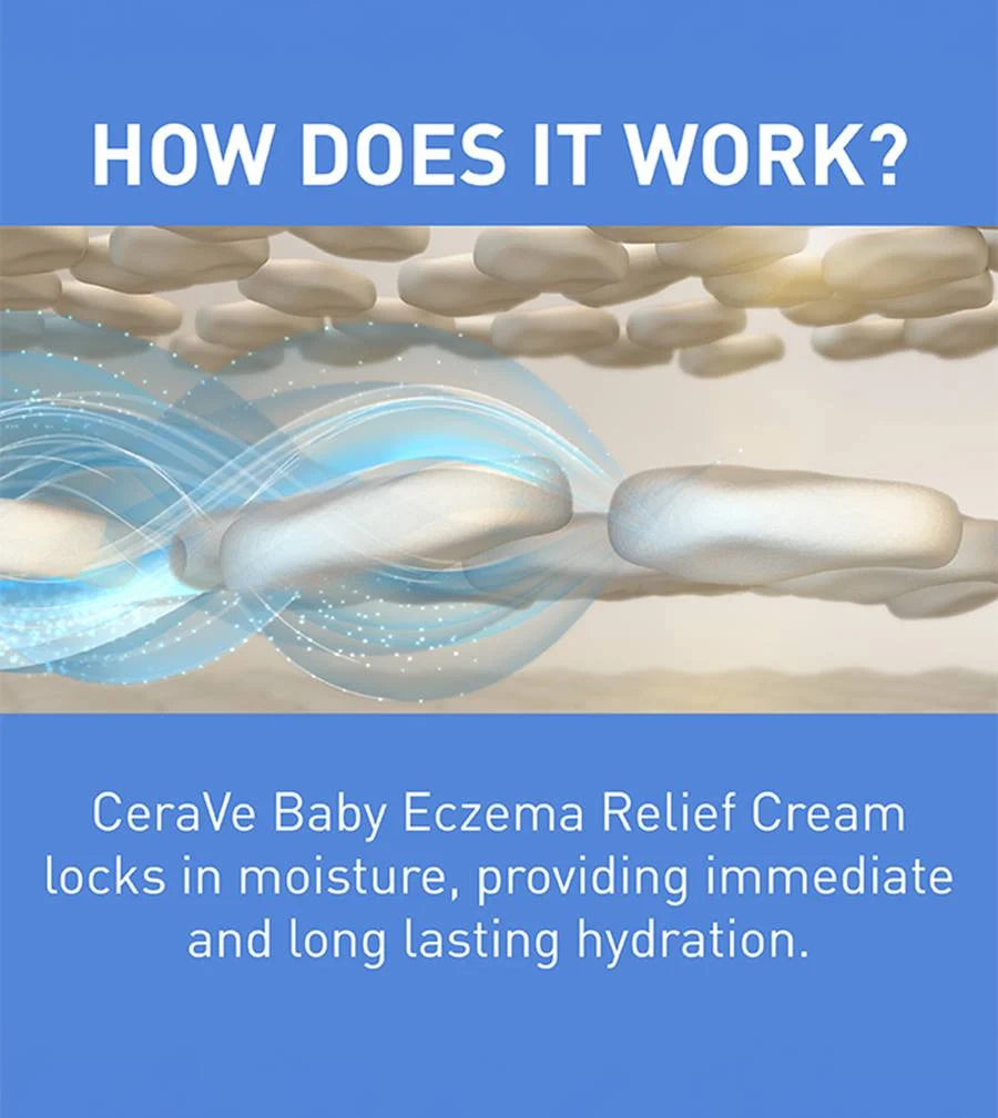 CeraVe Baby Cream | Gentle Moisturizing Cream with Ceramides | Fragrance Paraben Dye & Phthalates Free | Rich & Non-Greasy Feel | Gentle Baby Skin Care | 8 Ounce